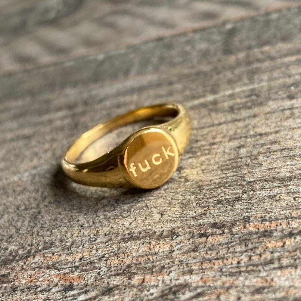 NEW F**k Signet Ring - Picture 2 of 7